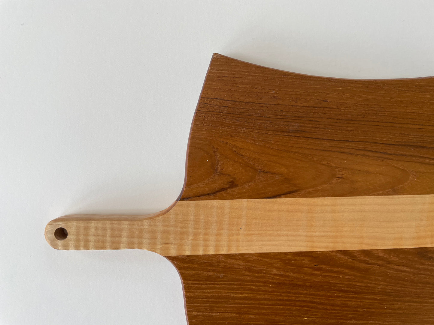 Oak and Maple 'Recurve' Charcuterie Board