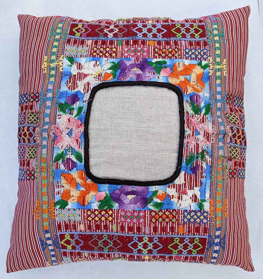 Huipil Pillow, Floral