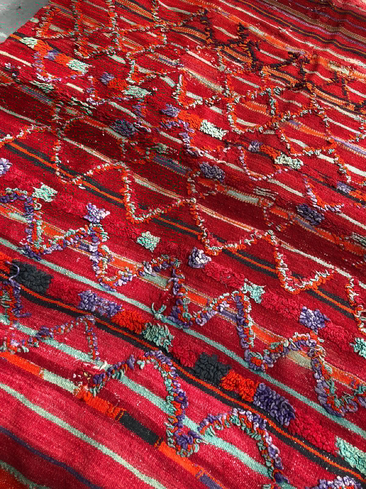 Rare Vintage Talsint Tribal Rug