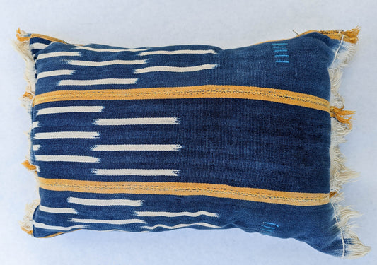 Vintage African Indigo Ikat Pillow