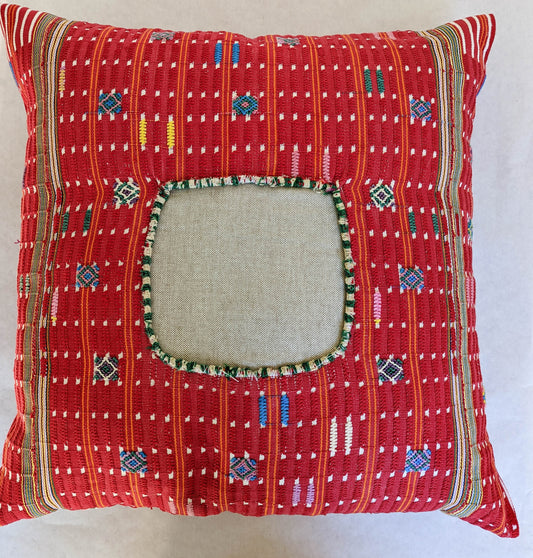 Huipil Pillow, Red