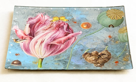 Iris and Butterfly Serving Platter