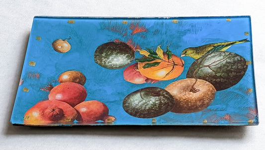 Parrot Among the Fruit Serving Plate